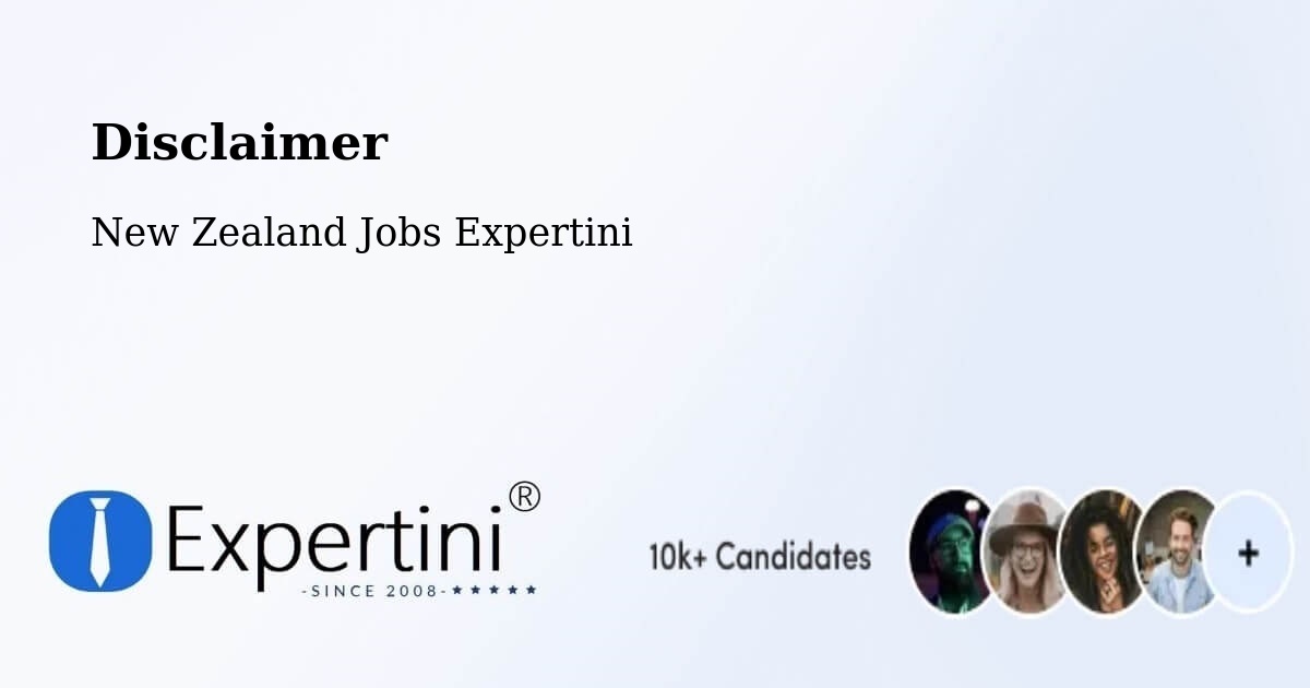 Disclaimer – Cromwell - New Zealand Jobs Expertini